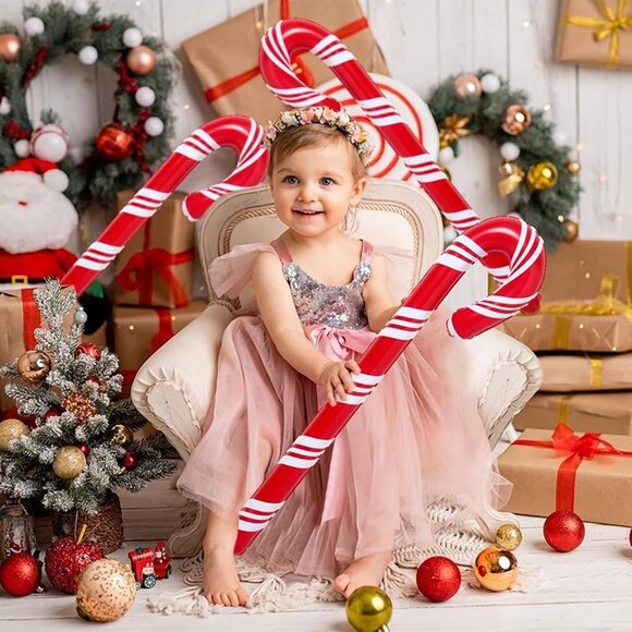 NEW Set of 6 Inflatable Christmas Candy Canes (35 Inches) Christmas Decorations - Picture 3 of 9